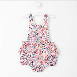 Jacadi Liberty Floral Romper Bloomer Bubble 3m